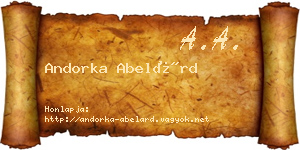 Andorka Abelárd névjegykártya